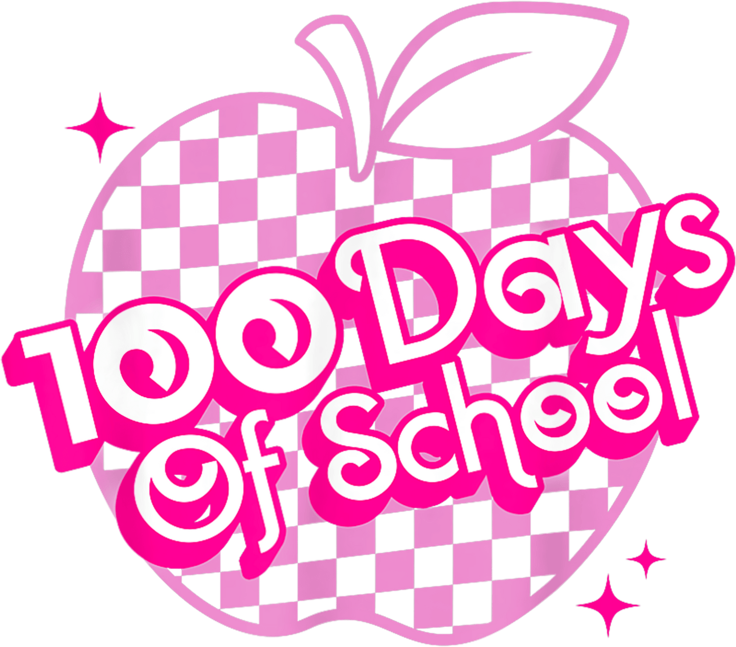 100 Days of School Apple Design Ready to Press | Heat Press Transfer - Heat Press Transfer