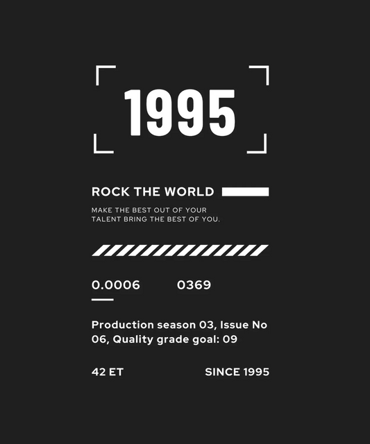 1995 Rock The World - DTF Ready to Press - Heat Press Transfer