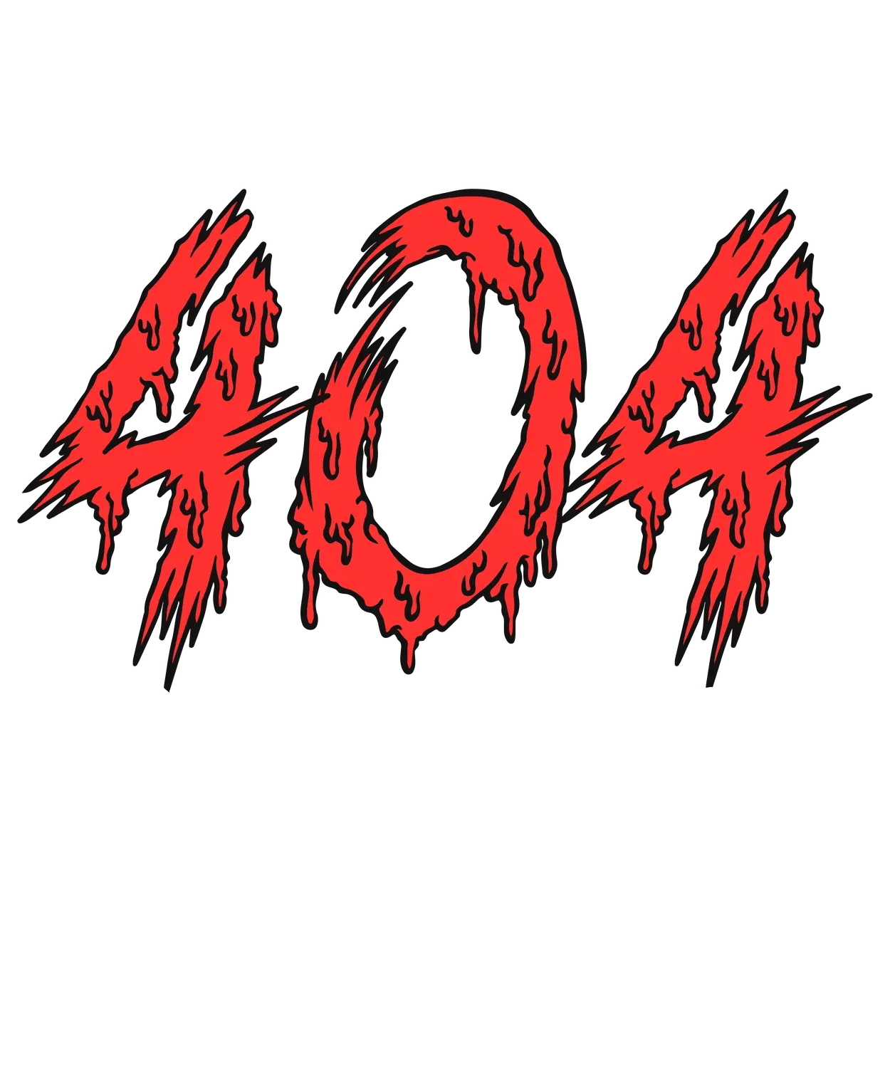 404 Error Flames - DTF Ready to Press - Heat Press Transfer