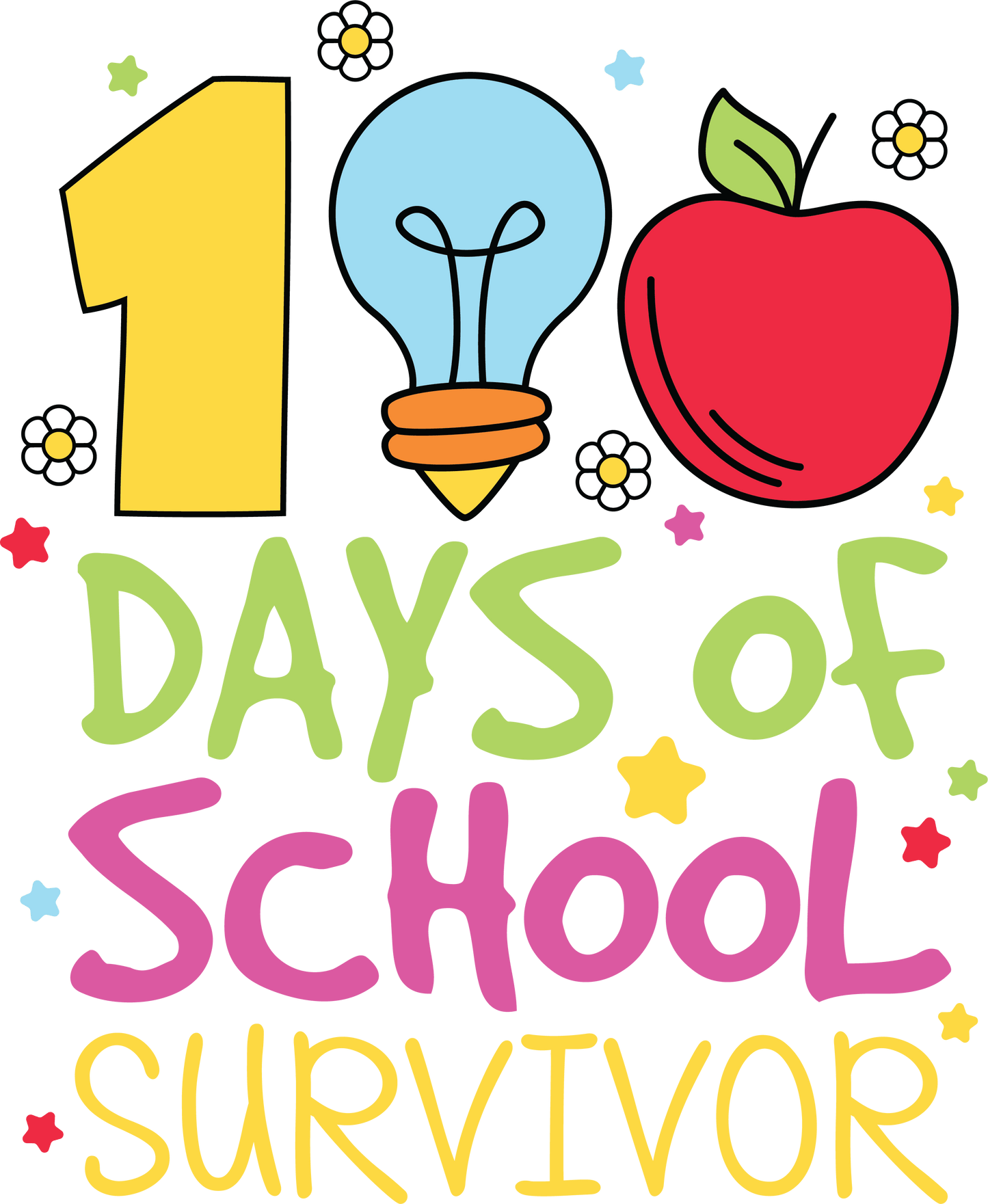 100 Days of School Survivor Design | Heat Press Transfer - Heat Press Transfer
