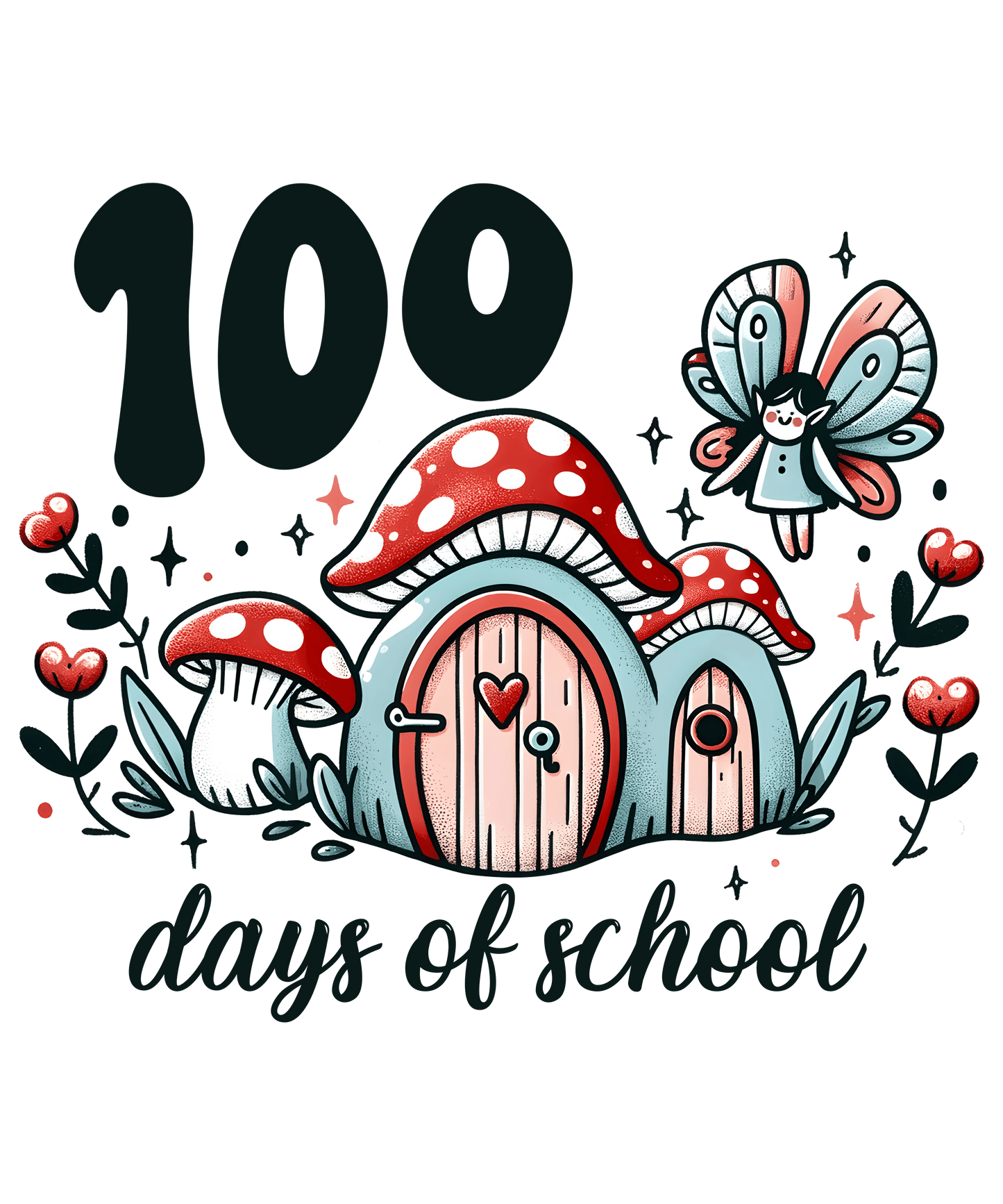 100 Days of School Fairy Tales Design | Heat Press Transfer - Heat Press Transfer