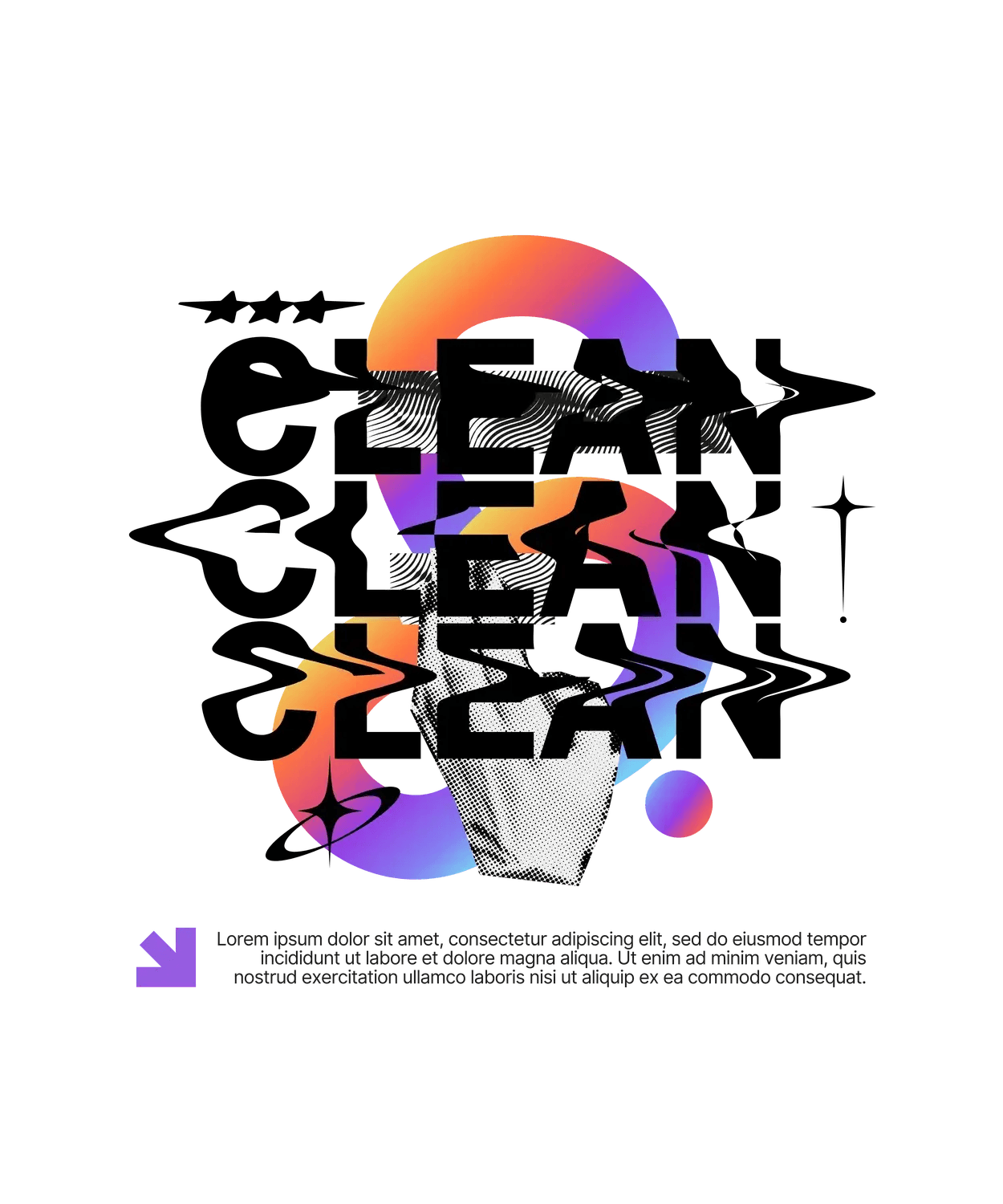 Abstract Portrait - DTF Ready to Press (original)
