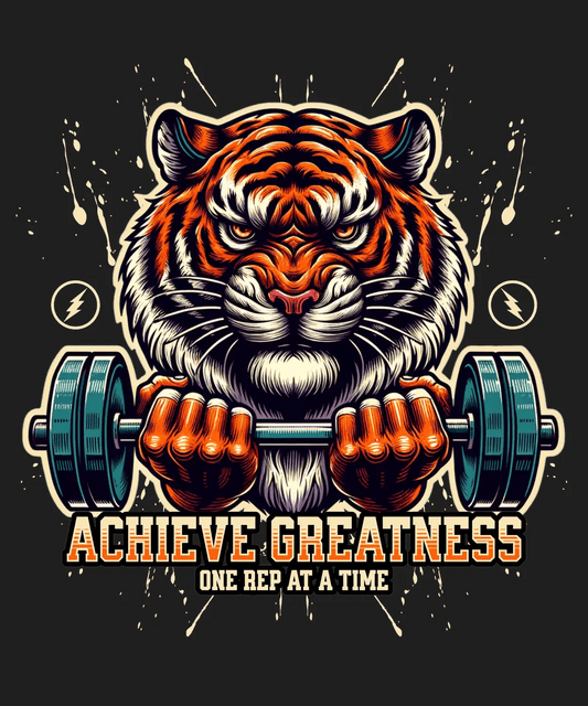 Achieve Greatness Tiger - DTF Ready to Press - Heat Press Transfer