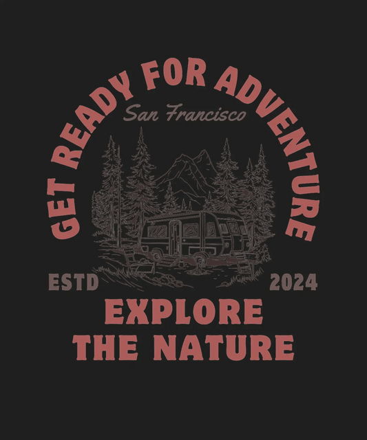 Adventure Camping - DTF Ready to Press - Heat Press Transfer