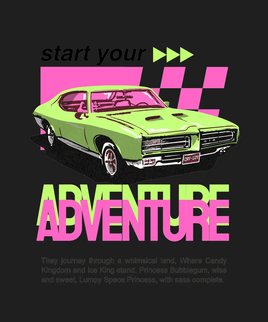Adventure Car Ride - DTF Ready to Press - Heat Press Transfer
