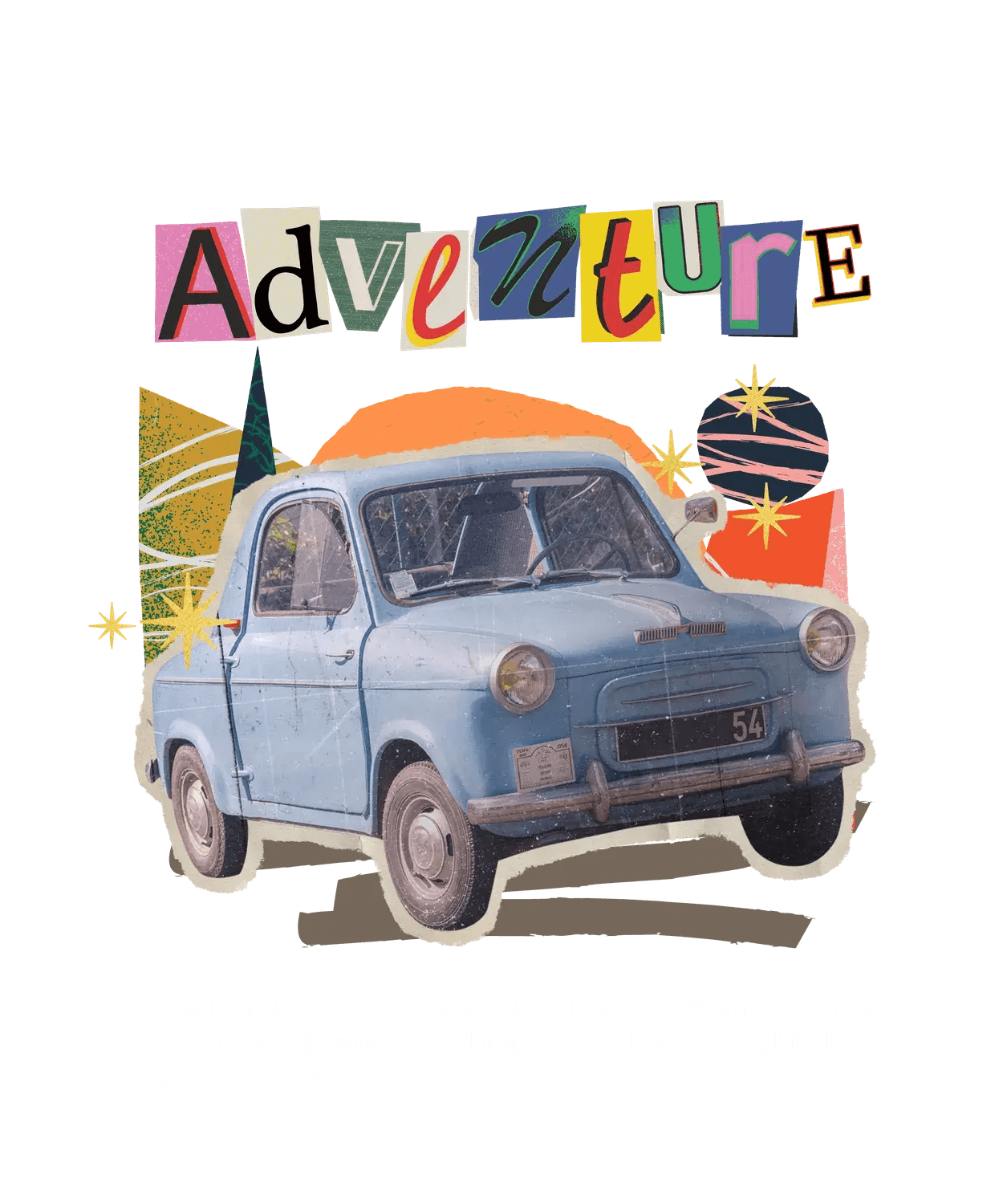 Adventure Time Car - DTF Ready to Press (original)