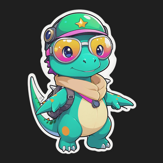 Adventure Time - Cute Dino Sticker - Heat Press Transfer