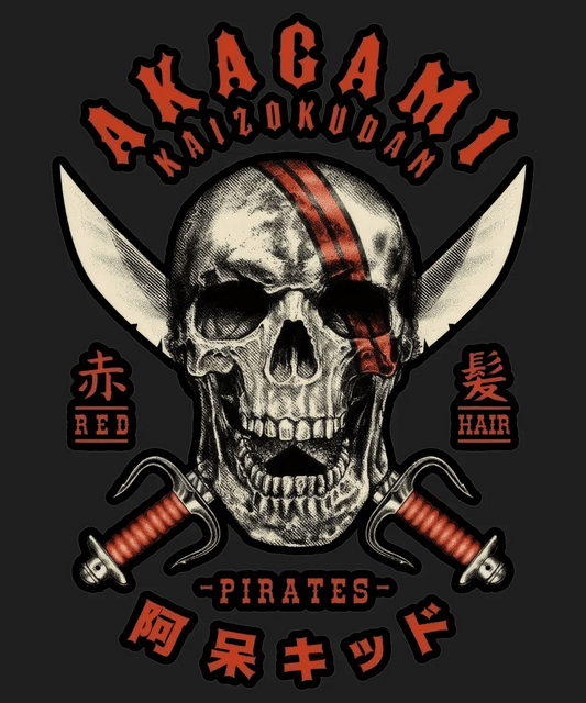 Akagami Pirates Skull - DTF Ready to Press - Heat Press Transfer