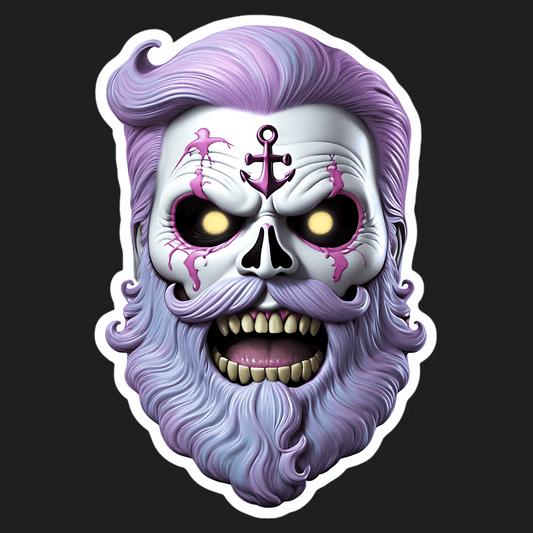 Anchor Skull Sticker - Cool UV Design - Heat Press Transfer