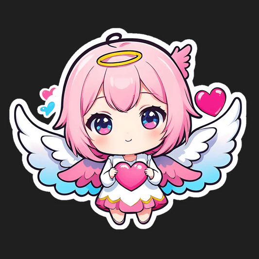 Angel Heart Sticker - Cute UV DTF - Heat Press Transfer