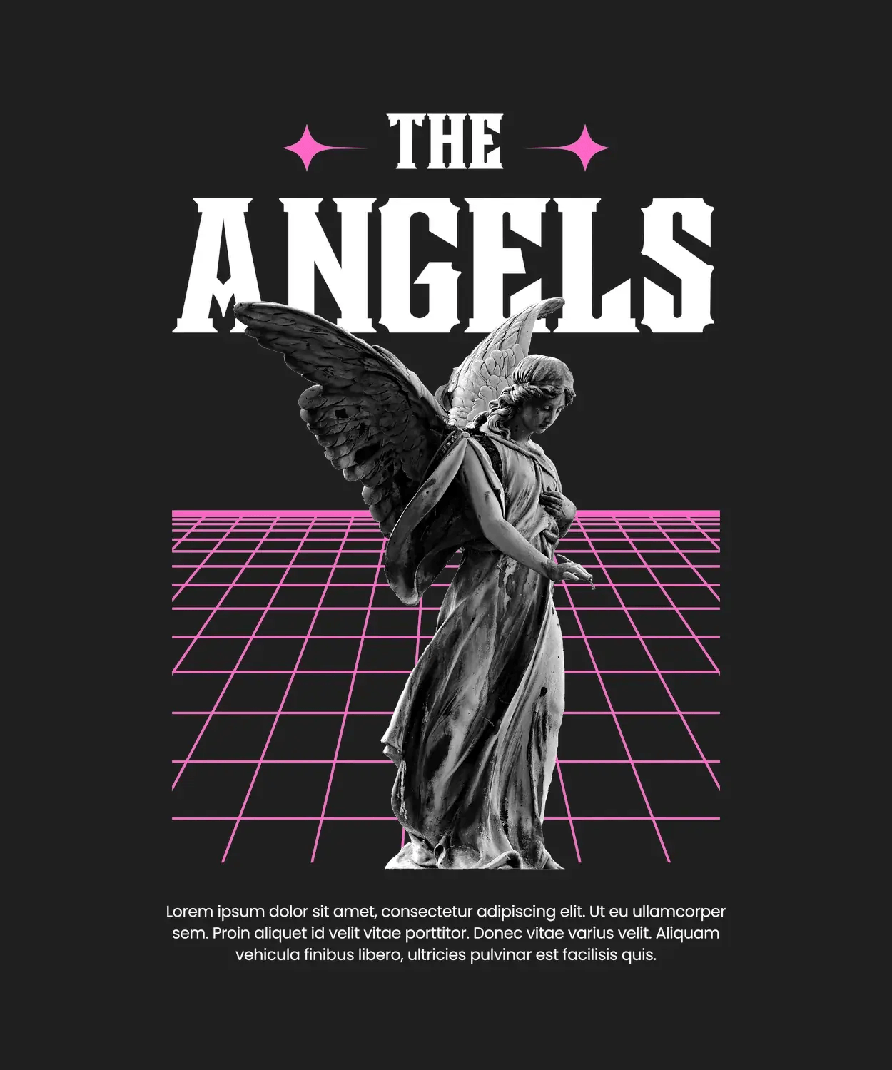 Angelic Wings - DTF Ready to Press (black_bg)