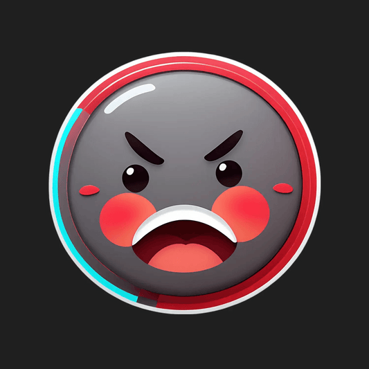 Angry Emoji Sticker - Decorative UV Art - Heat Press Transfer