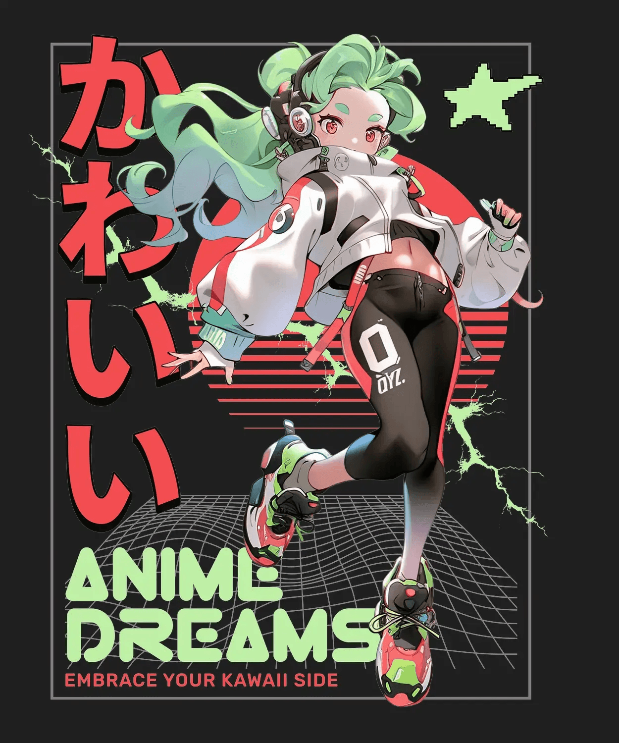 Anime Dreams - DTF Ready to Press (black_bg)