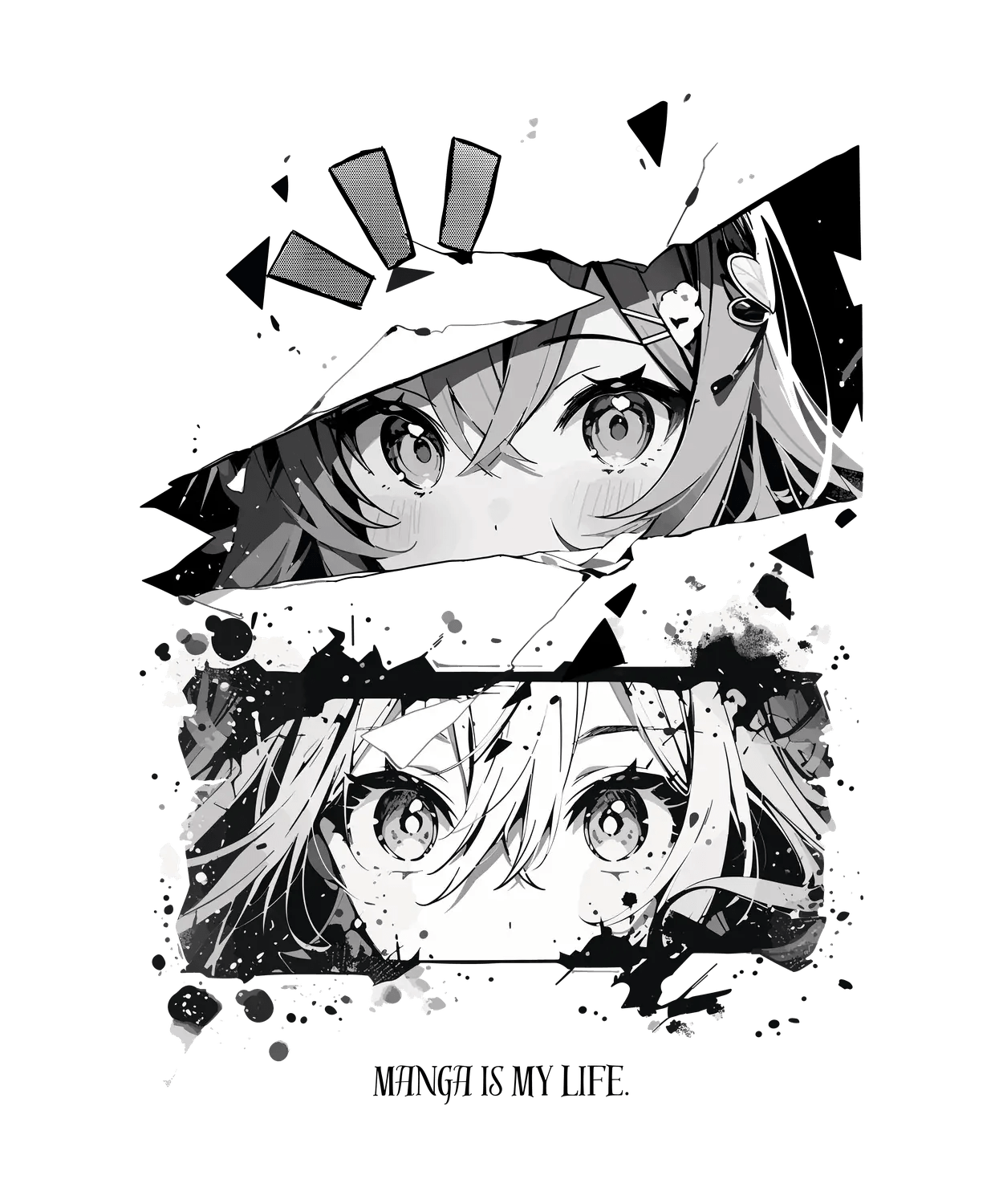 Anime Eyes Art - DTF Ready to Press (original)