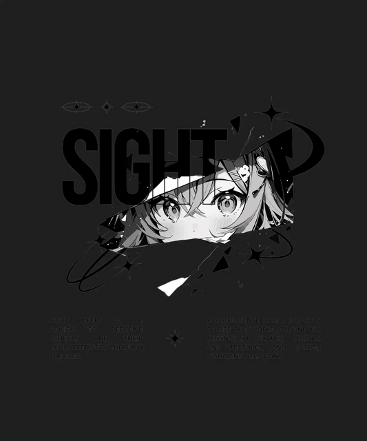 Anime Girl Gaze - DTF Ready to Press - Heat Press Transfer