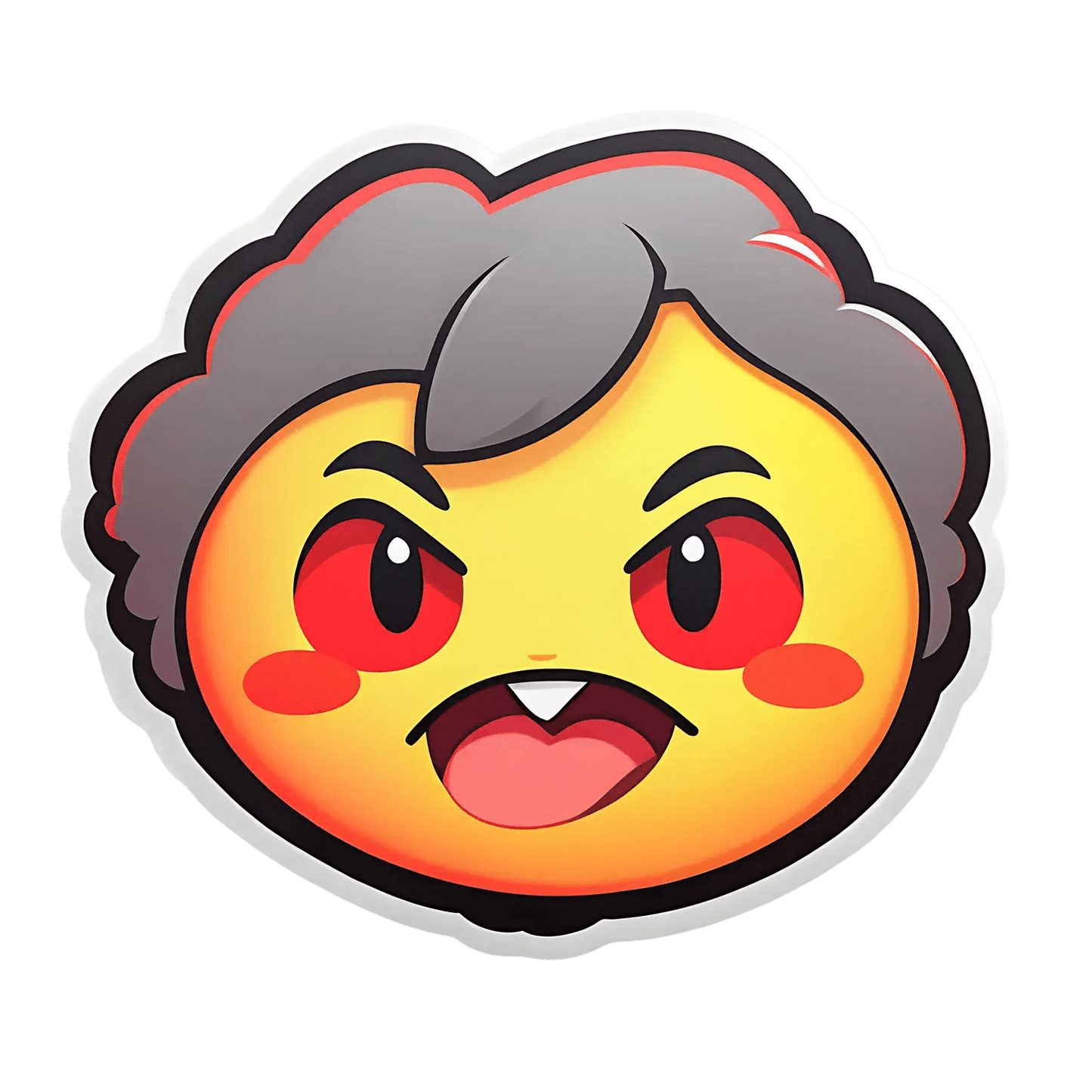 Anime Rage Face - Sticker - Heat Press Transfer