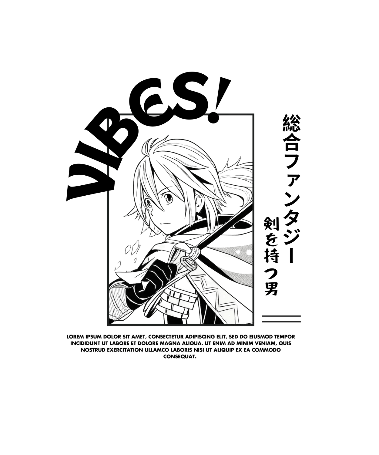 Anime Warrior - DTF Ready to Press (original)