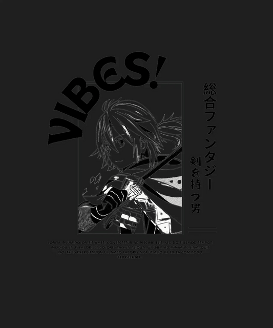 Anime Warrior - DTF Ready to Press - Heat Press Transfer