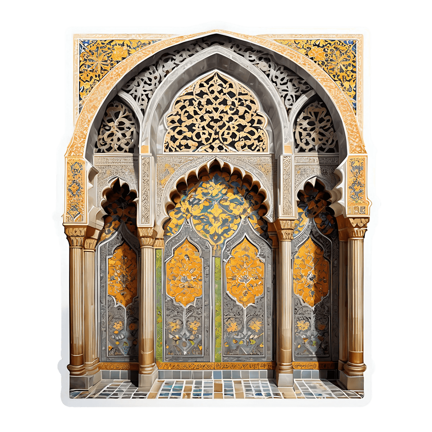 Arabic Archway - Decorative Sticker - Heat Press Transfer