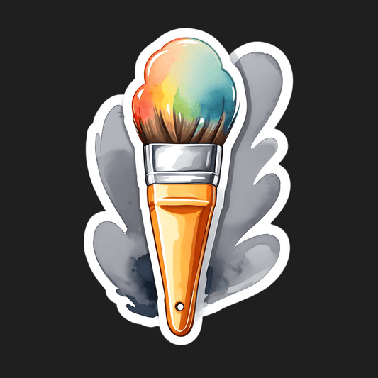 Artistic Brush - Colorful Sticker - Heat Press Transfer