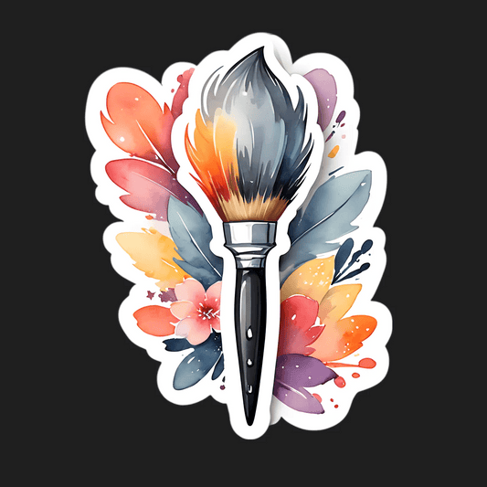 Artistic Brush - Colorful Sticker - Heat Press Transfer