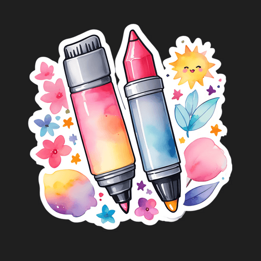 Artistic Markers - Colorful Sticker - Heat Press Transfer