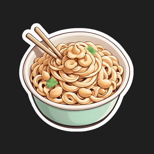 Asian Noodles Bowl - UV DTF Sticker - Heat Press Transfer