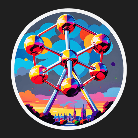 Atom Structure - Colorful Sticker - Heat Press Transfer