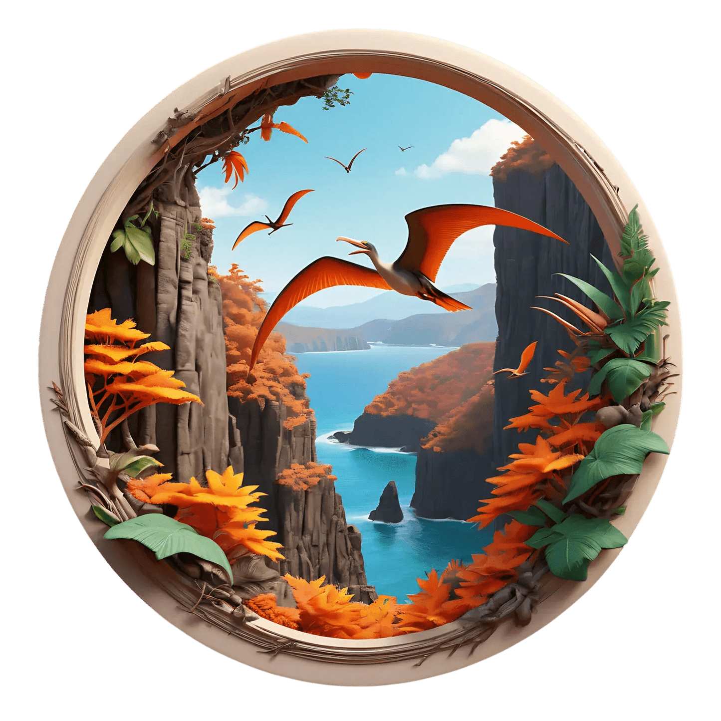 Autumn Seascape - Sticker - Heat Press Transfer