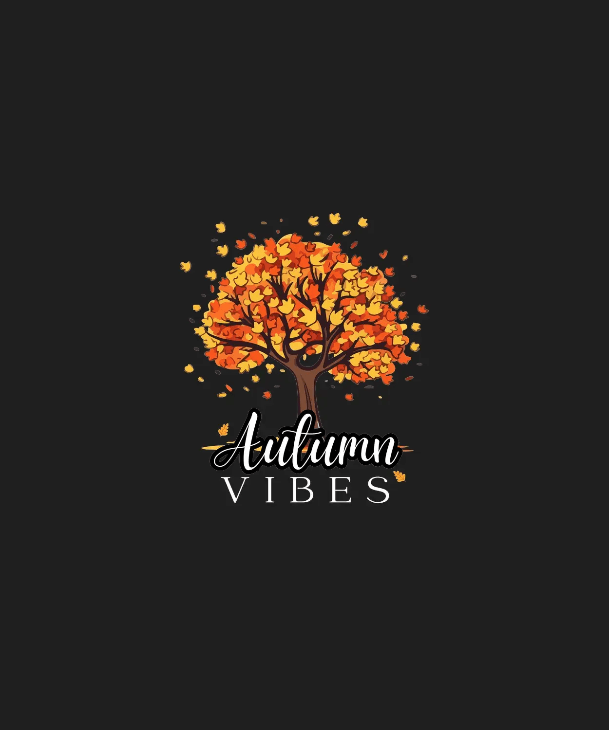 Autumn Vibes - DTF Ready to Press (black_bg)