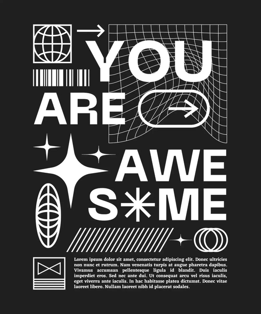 Awesome Motivation - DTF Ready to Press - Heat Press Transfer