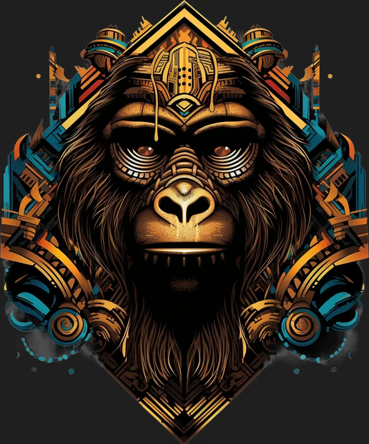 Aztec Lion Art - DTF Ready to Press - Heat Press Transfer