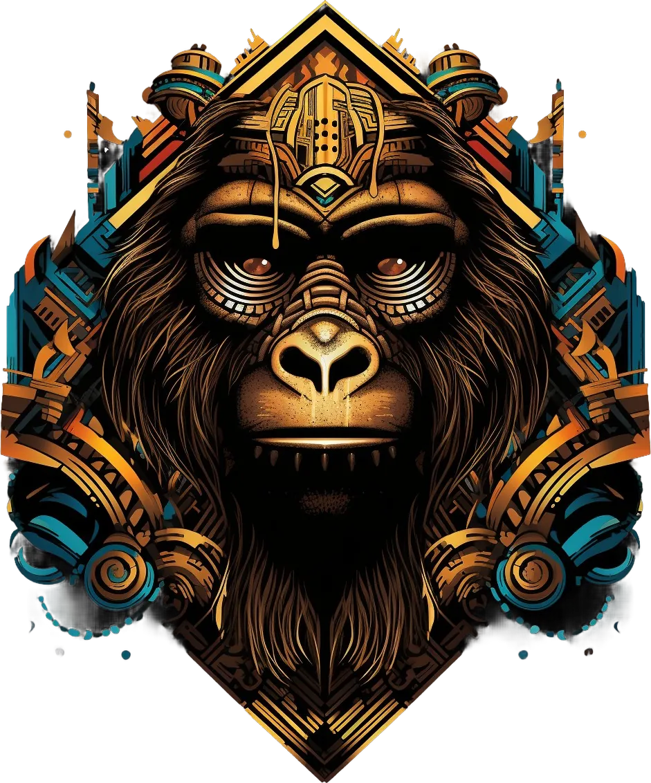 Aztec Lion Art - DTF Ready to Press - Heat Press Transfer