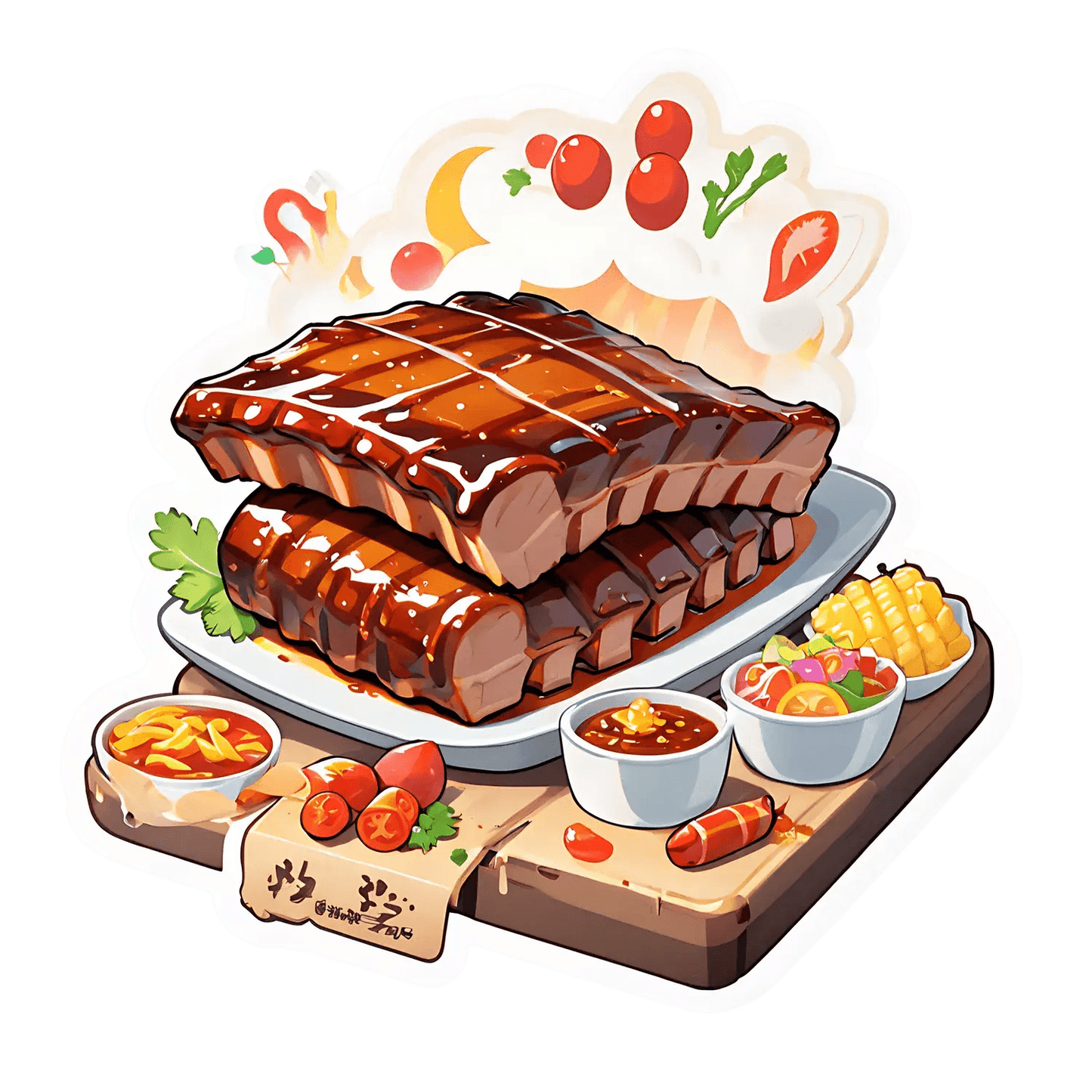 BBQ Feast Sticker - Enhance Flat Surfaces - Heat Press Transfer