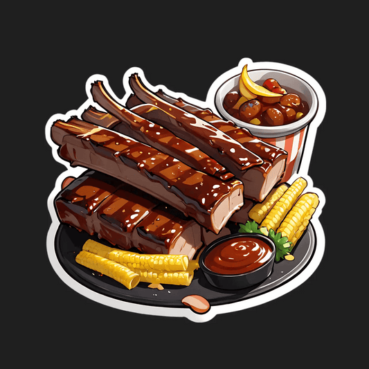 BBQ Ribs Feast - Sticker - Heat Press Transfer