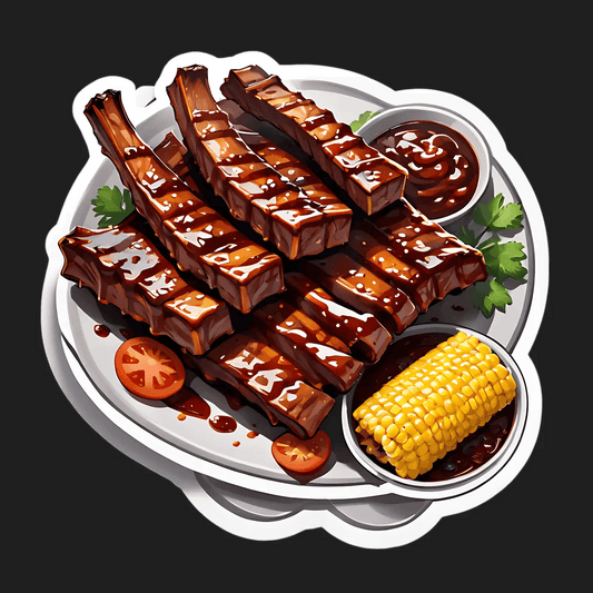 BBQ Ribs Feast - Sticker - Heat Press Transfer