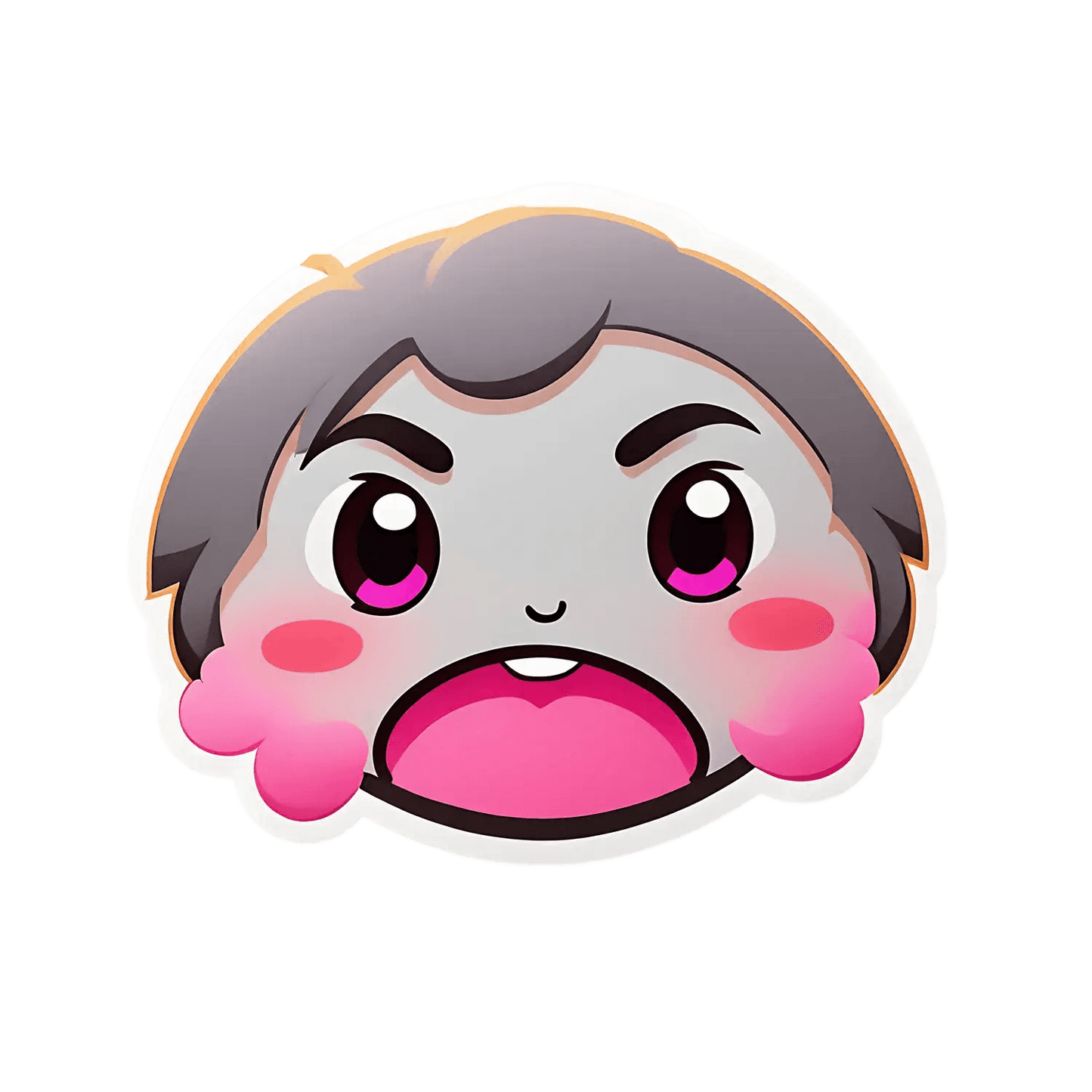Baby Face Emoji Sticker - Durable Expression - Heat Press Transfer