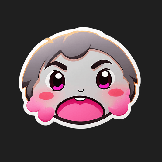 Baby Face Emoji Sticker - Durable Expression - Heat Press Transfer