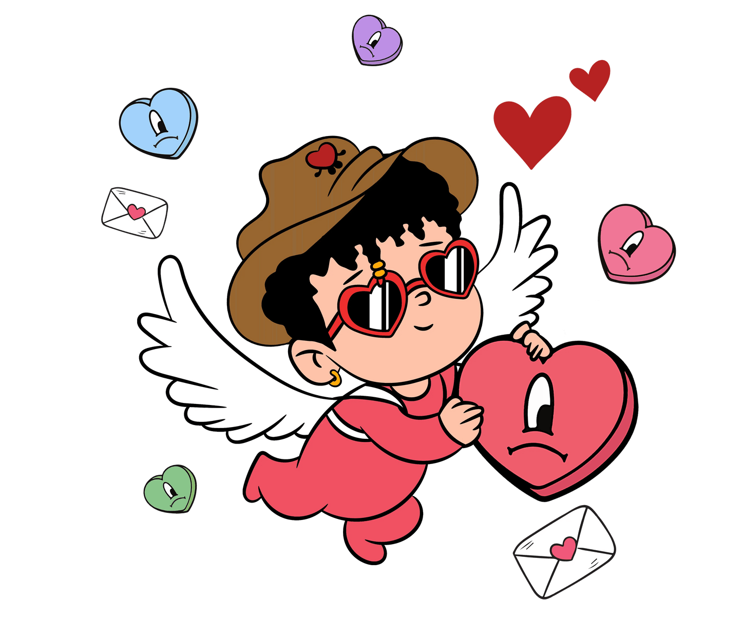 Bad Bunny Baby Valentine's Day Design - DTF Ready To Press - Heat Press Transfer