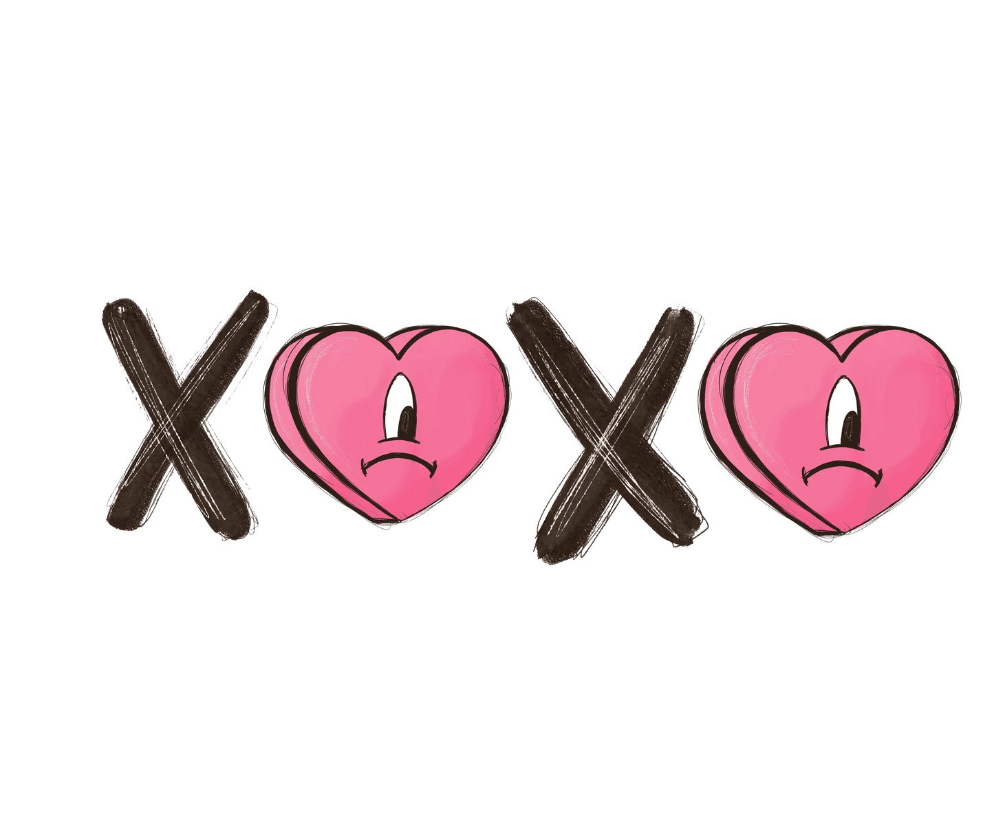 Bad Bunny XOXO Valentine's Day Design - DTF Ready To Press - Heat Press Transfer