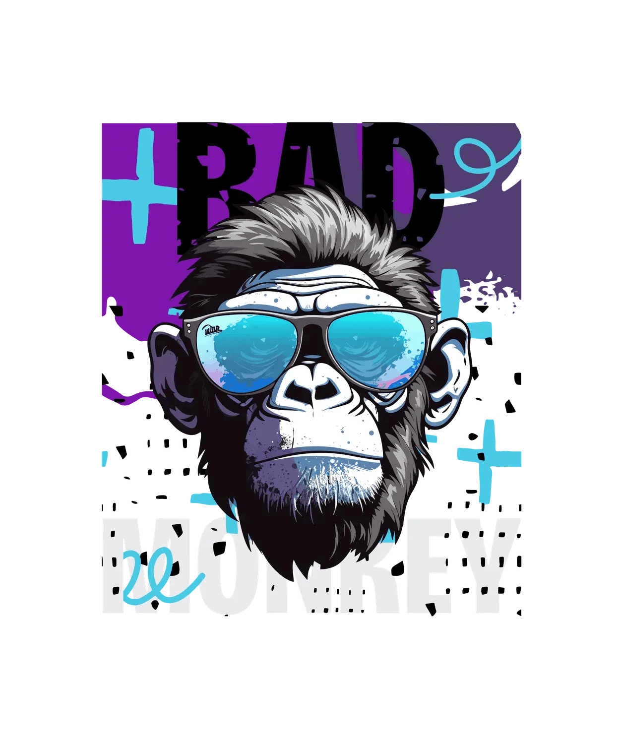 Bad Monkey - DTF Ready to Press (original)