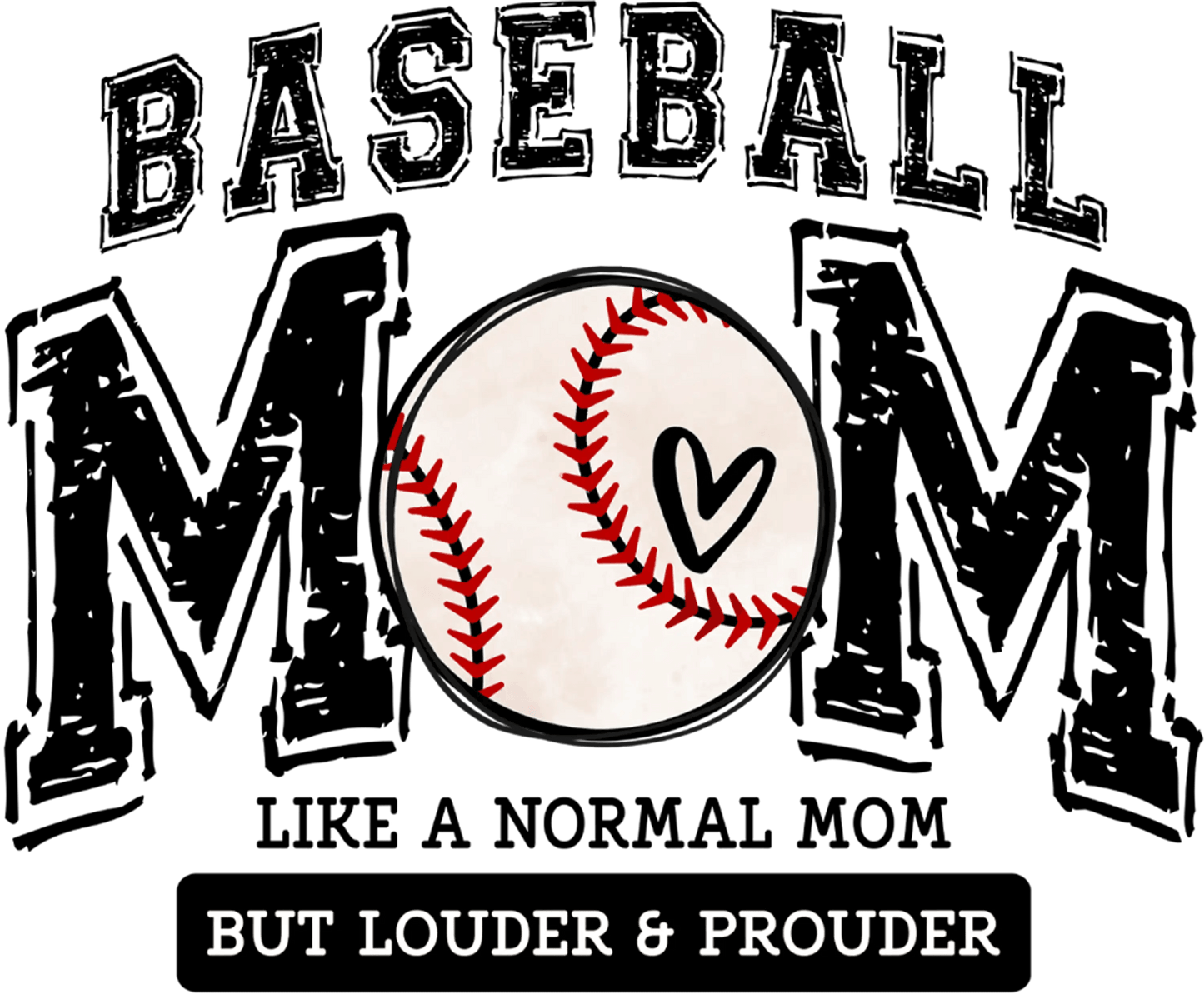 Baseball Mom Design - DTF Ready To Press - Heat Press Transfer