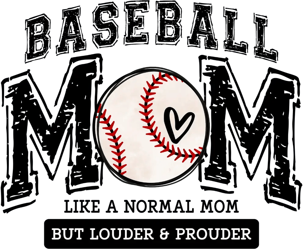 Baseball Mom Design - DTF Ready To Press - Heat Press Transfer