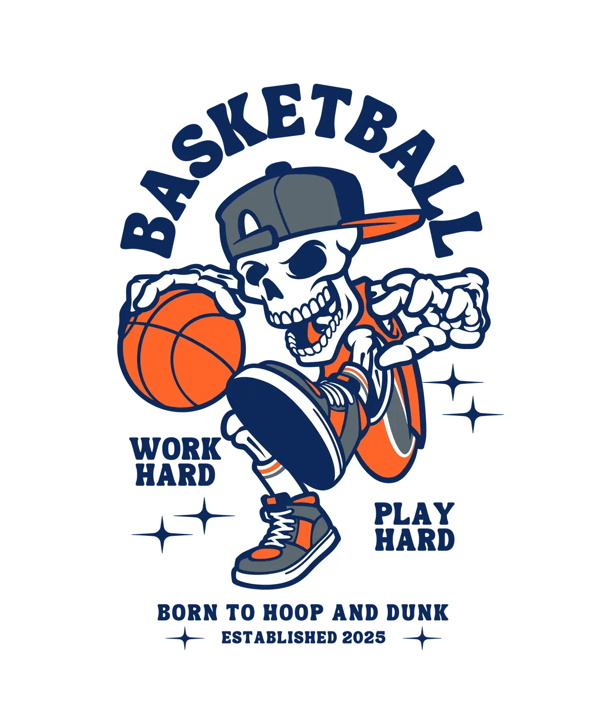 Basketball Skeleton - DTF Ready to Press (original)