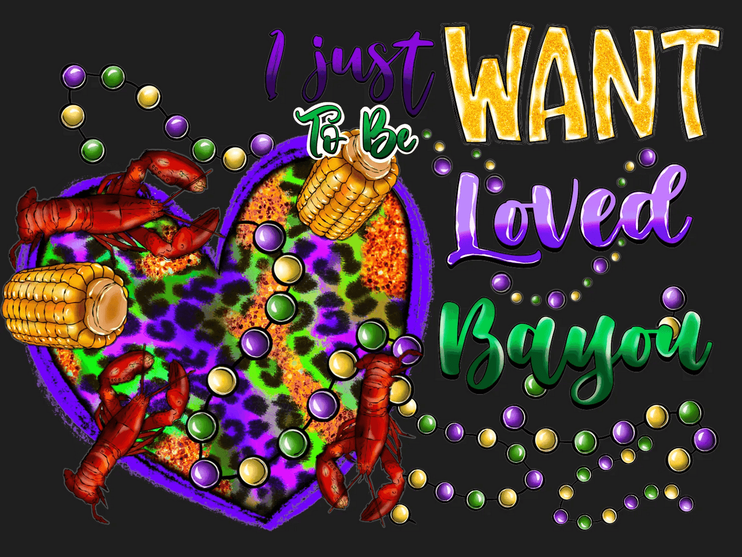 Bayou Love - DTF Ready to Press - Heat Press Transfer