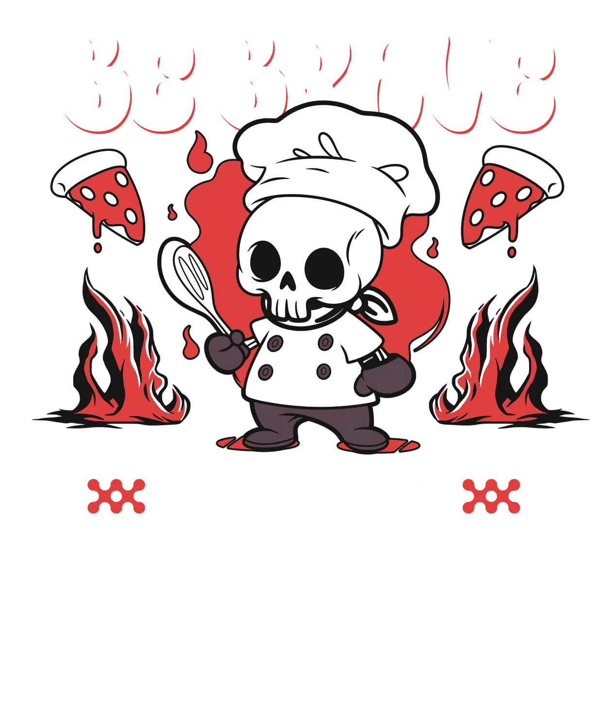 Be Brave Chef Skull - DTF Ready to Press (original)