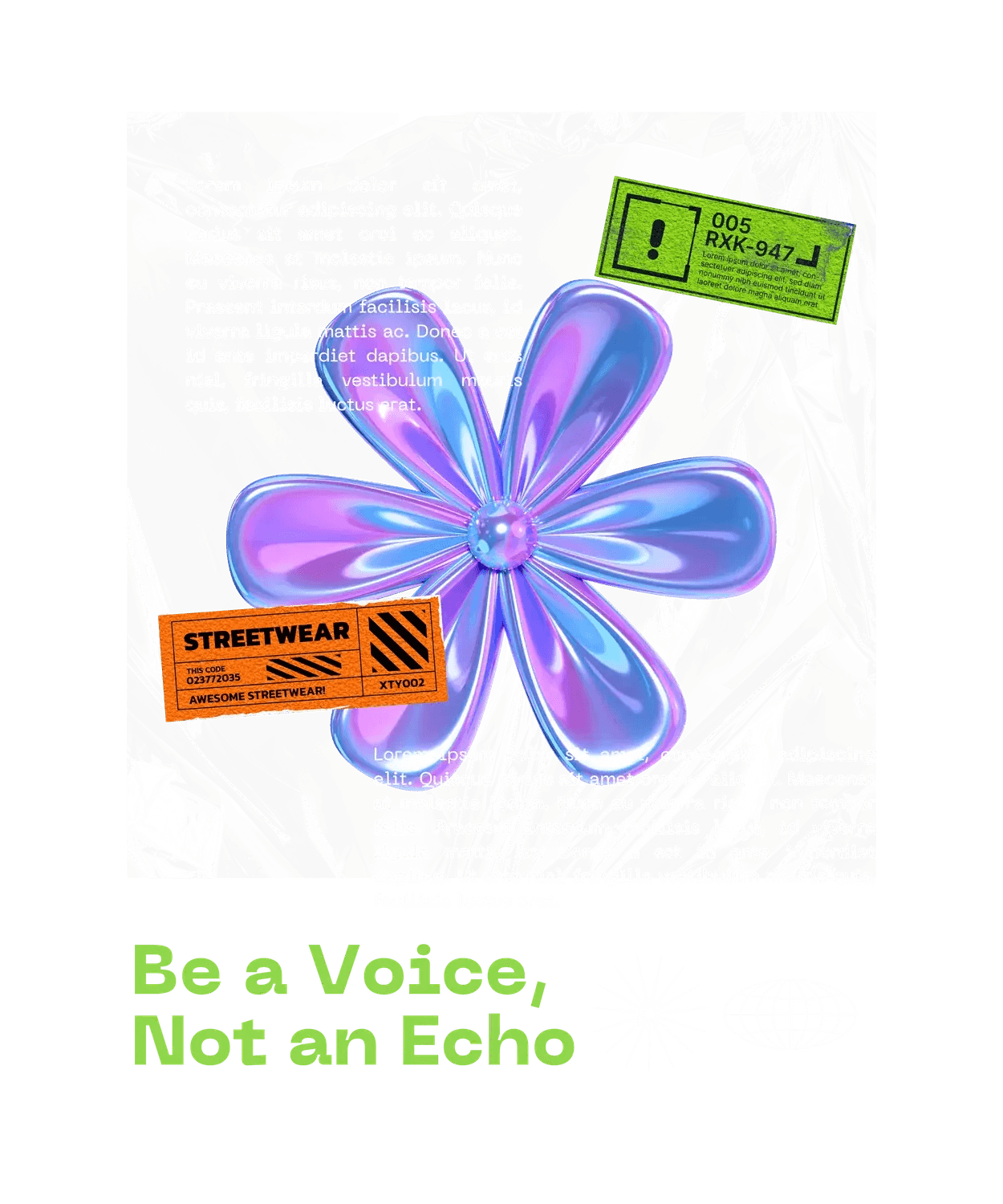 Be a Voice, Not an Echo - DTF Ready to Press - Heat Press Transfer