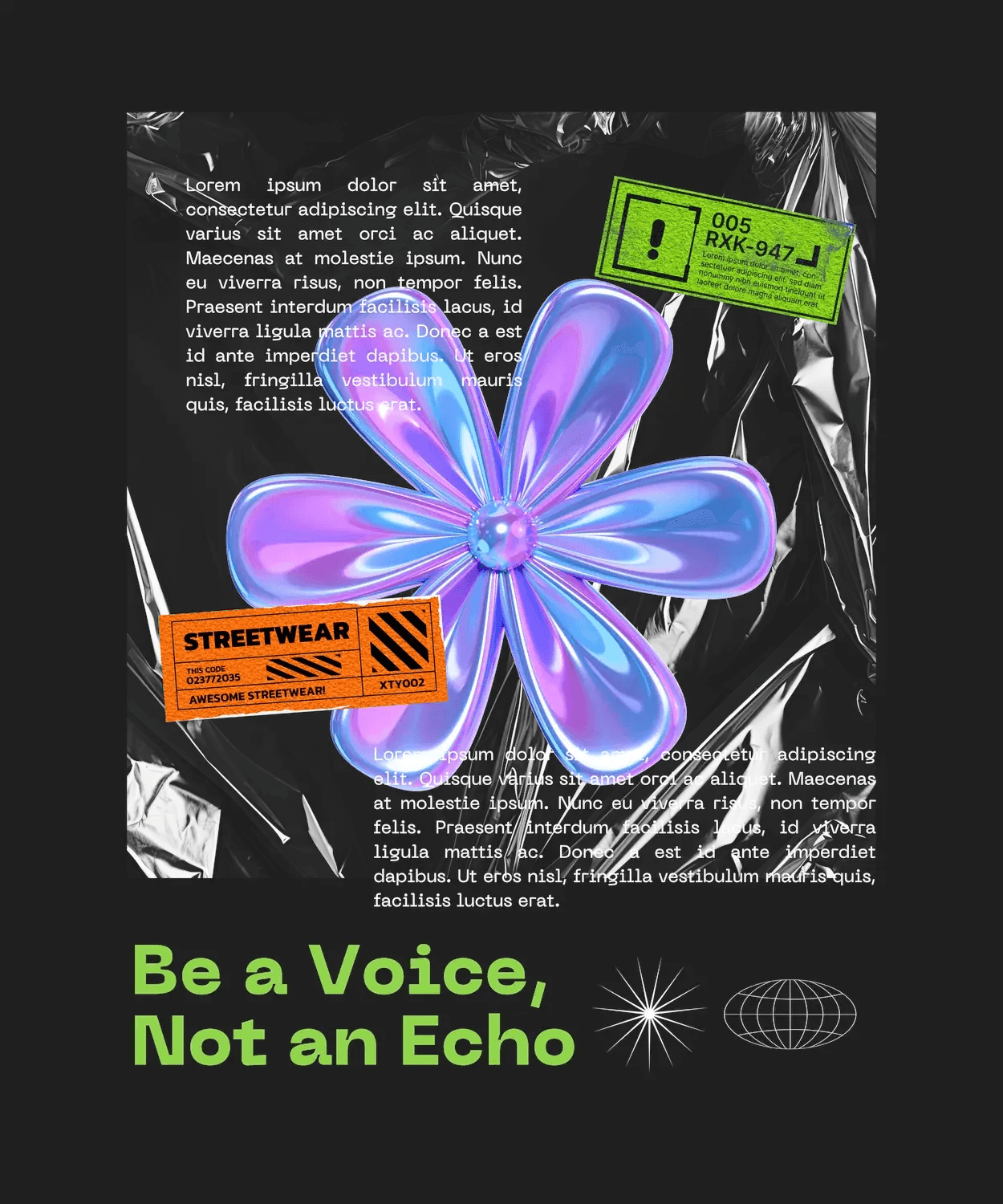 Be a Voice, Not an Echo - DTF Ready to Press - Heat Press Transfer