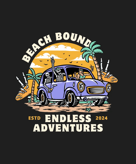 Beach Bound Adventure - DTF Ready to Press - Heat Press Transfer