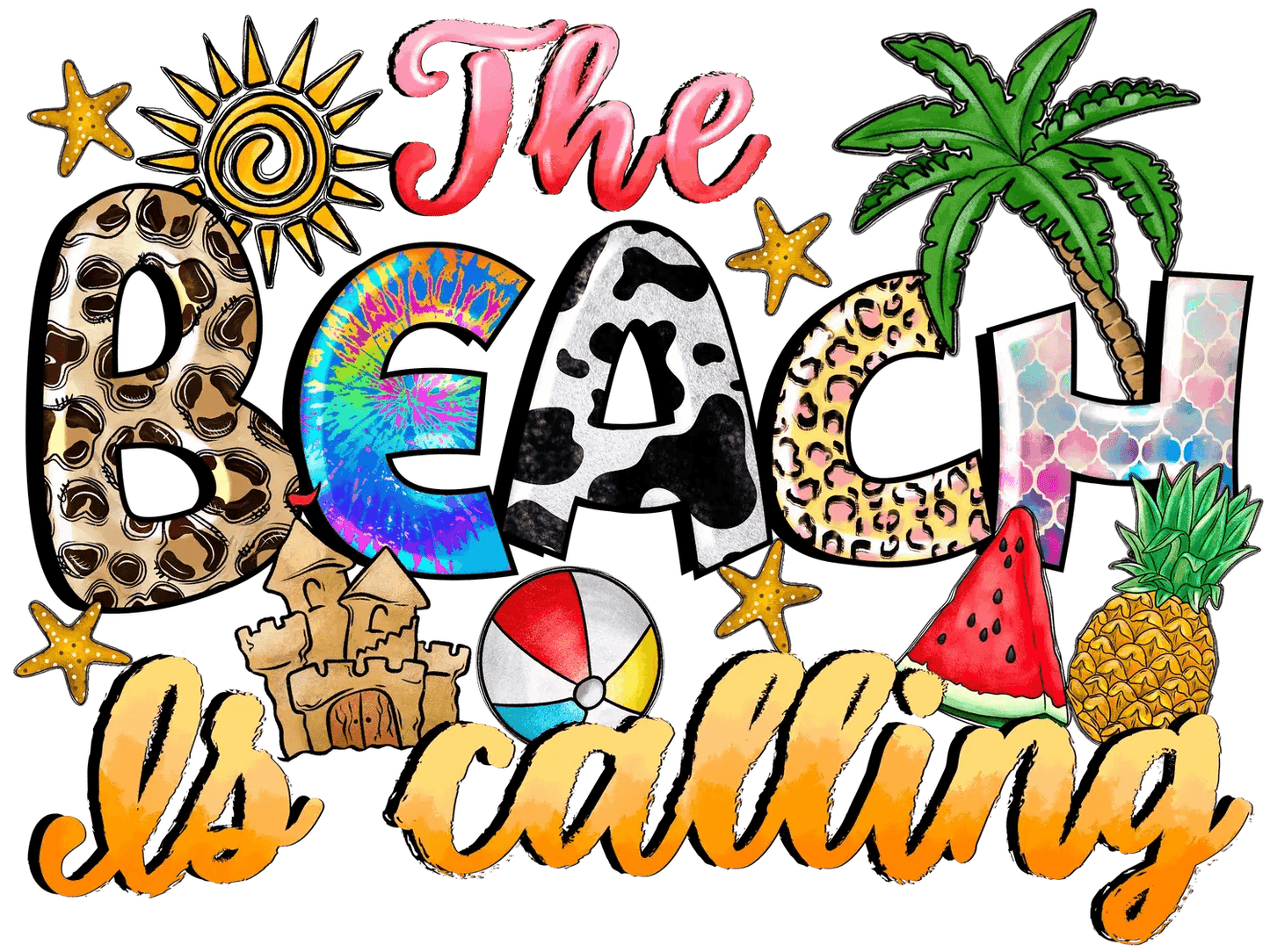 Beach Vibes - DTF Ready to Press - Heat Press Transfer